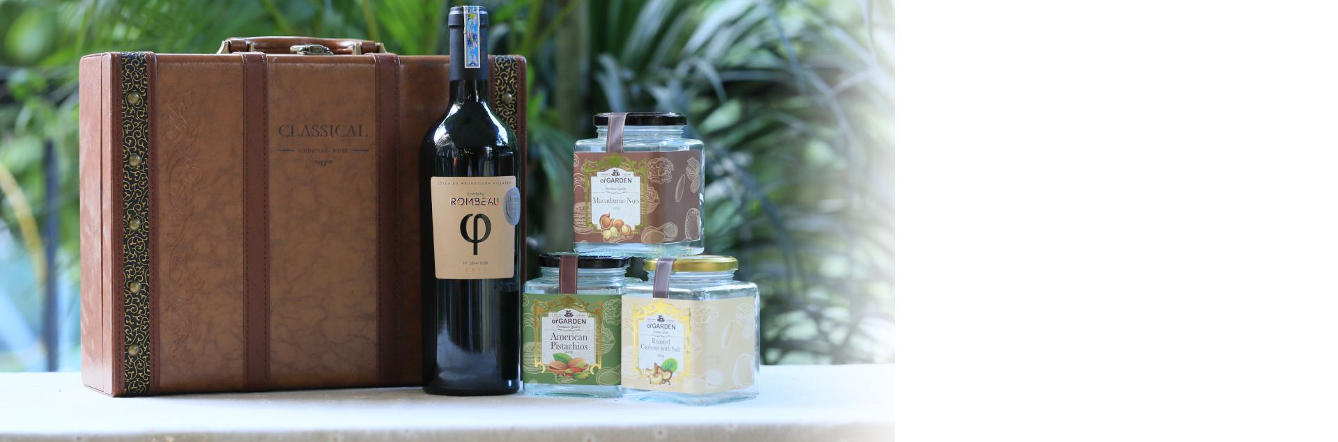 Set Rượu Vang Pháp Côtes du Roussillon Villages Phi kèm Hộp rượu da đôi 2 đai màu nâu